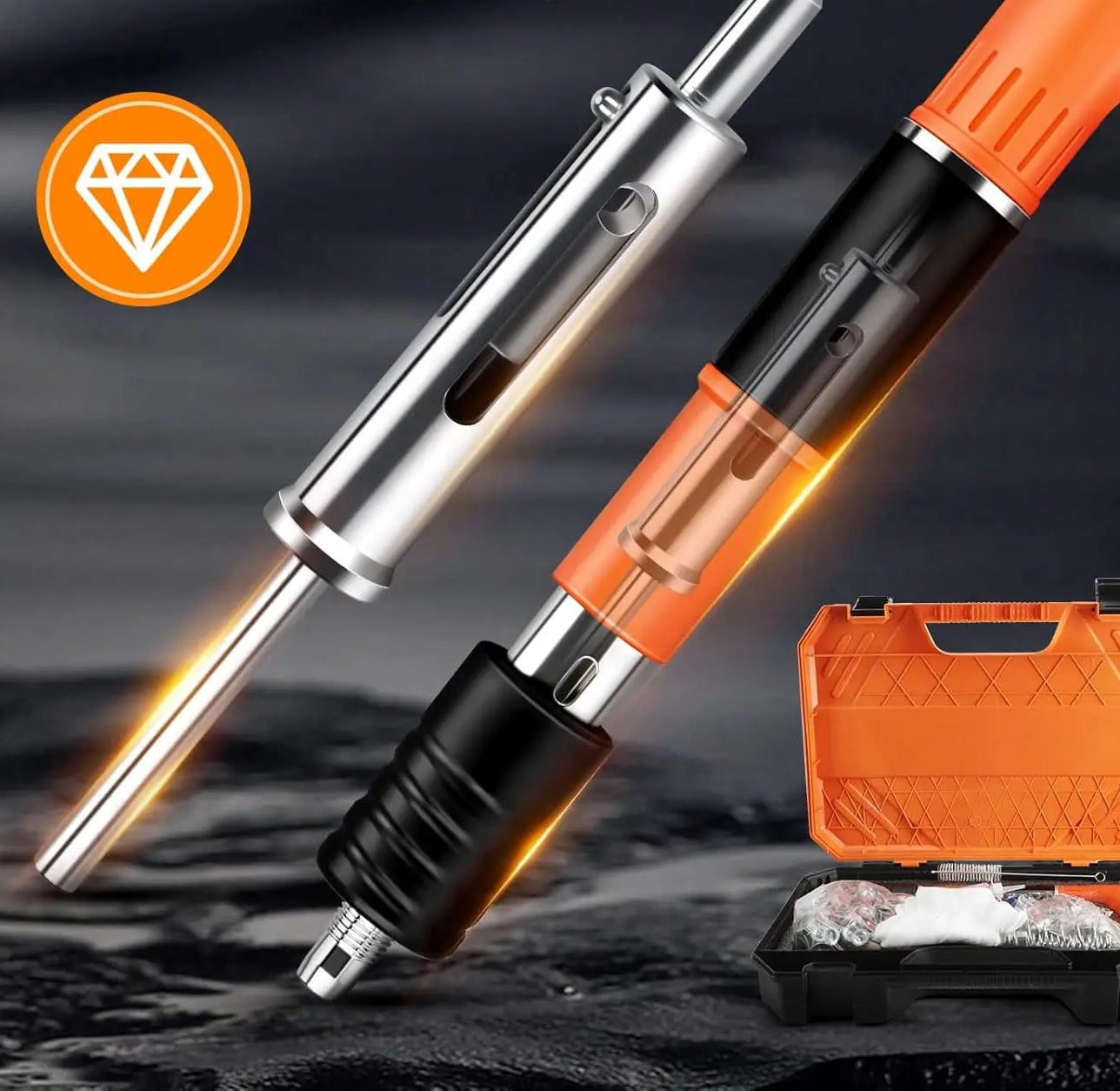 Detalle interno de la pistola de remaches manual